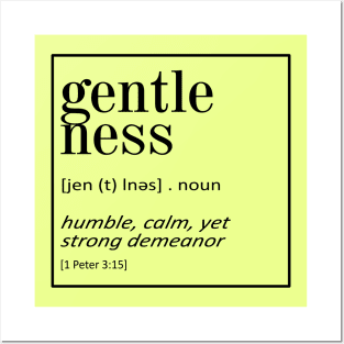 Gentleness - 1 Peter 2:15 - Bible Quotes Posters and Art